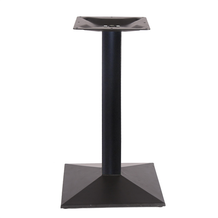 pyramid-shaped cast iron square table bases